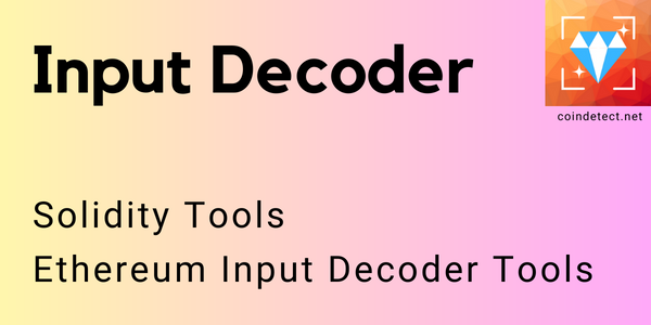 Ethereum Input Data Decoder